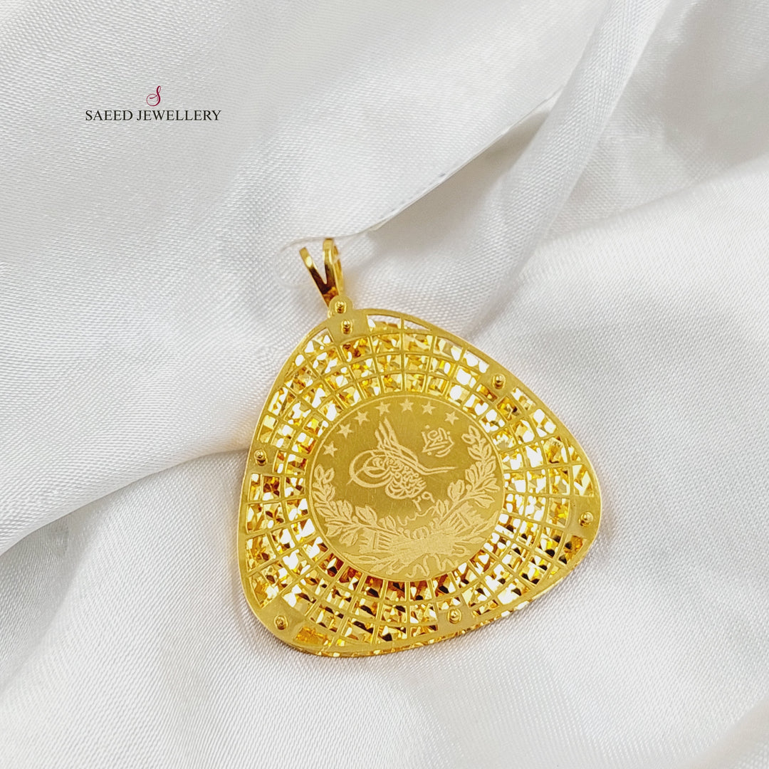 21K Gold Rashadi Turkish Pendant by Saeed Jewelry - Image 3