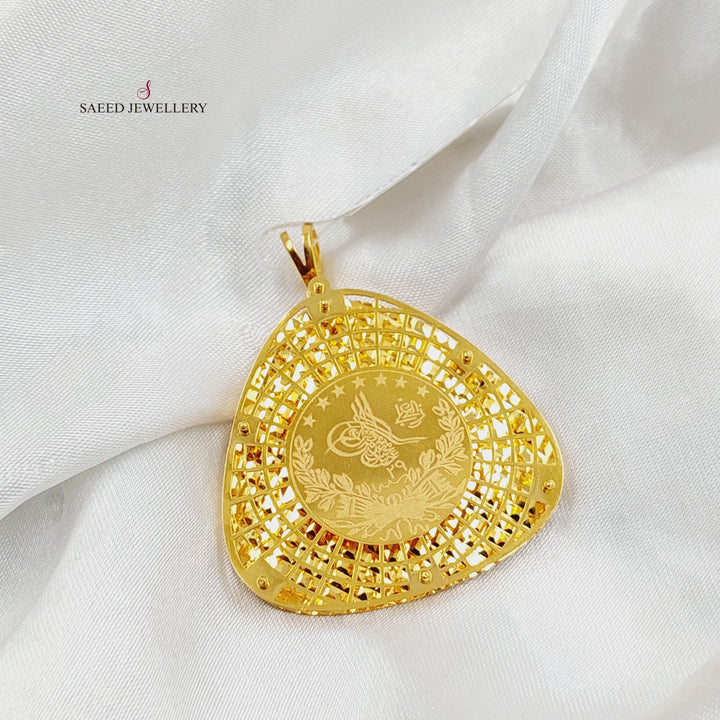 21K Gold Rashadi Turkish Pendant by Saeed Jewelry - Image 3