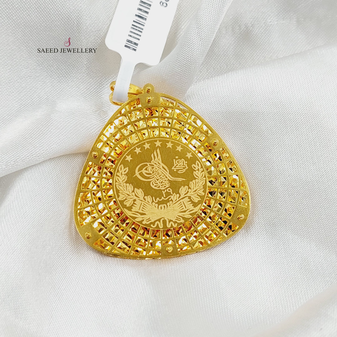 21K Gold Rashadi Turkish Pendant by Saeed Jewelry - Image 4