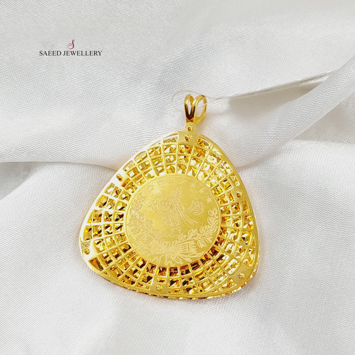 21K Gold Rashadi Turkish Pendant by Saeed Jewelry - Image 5