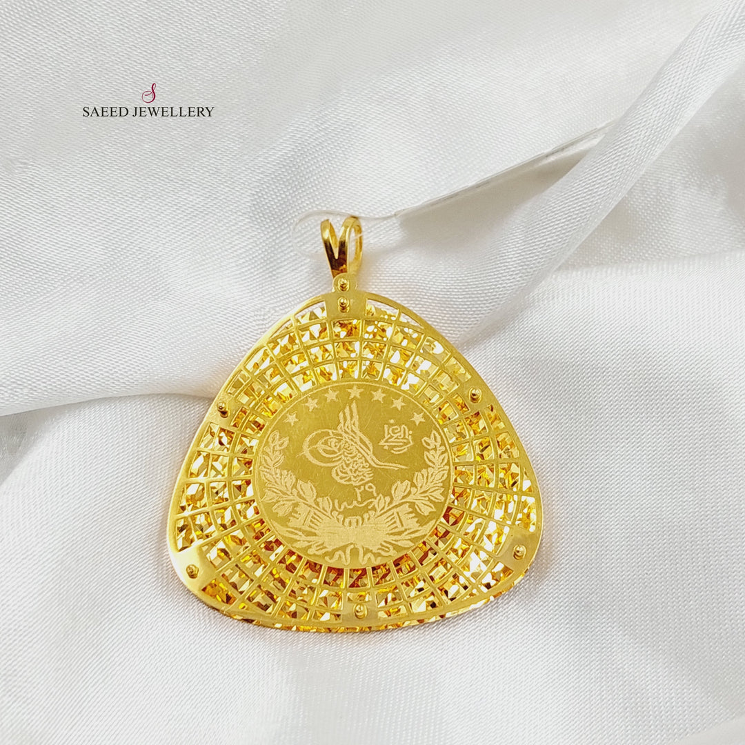 21K Gold Rashadi Turkish Pendant by Saeed Jewelry - Image 1