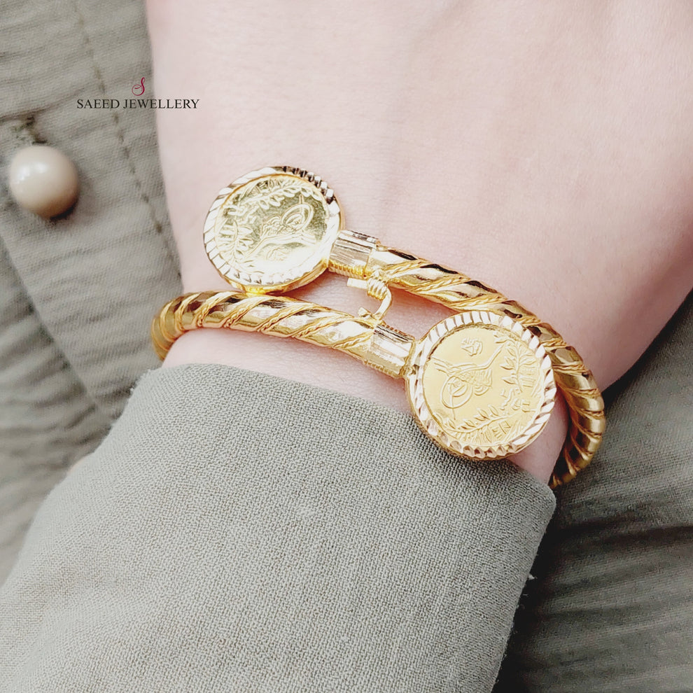Rashadi Twisted Bracelet  Made Of 21K Yellow Gold by Saeed Jewelry-28710