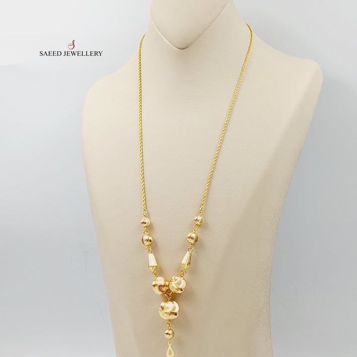 21K Gold Rope Balls Necklace by Saeed Jewelry - Image 5
