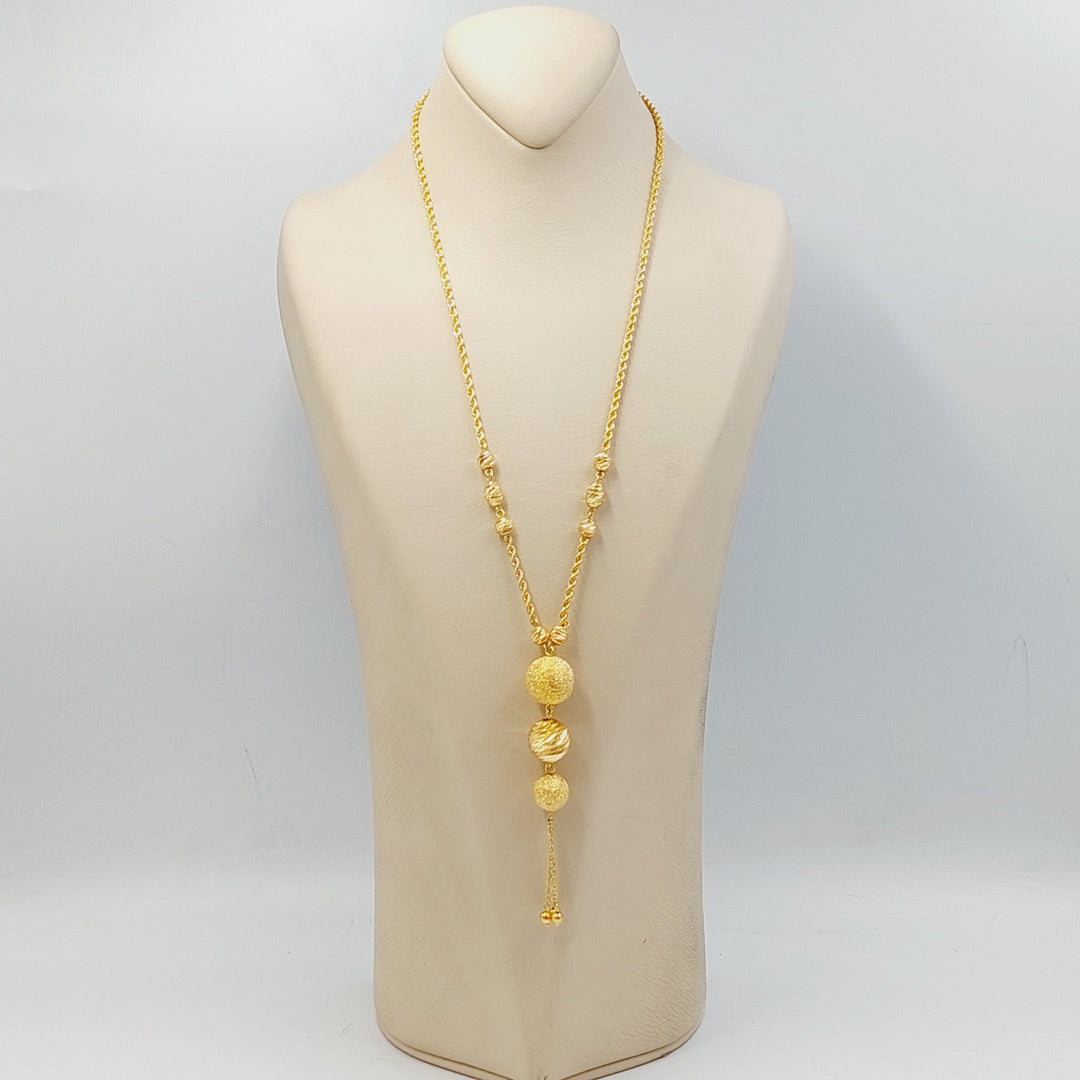 21K Gold Rope Balls Necklace by Saeed Jewelry - Image 1