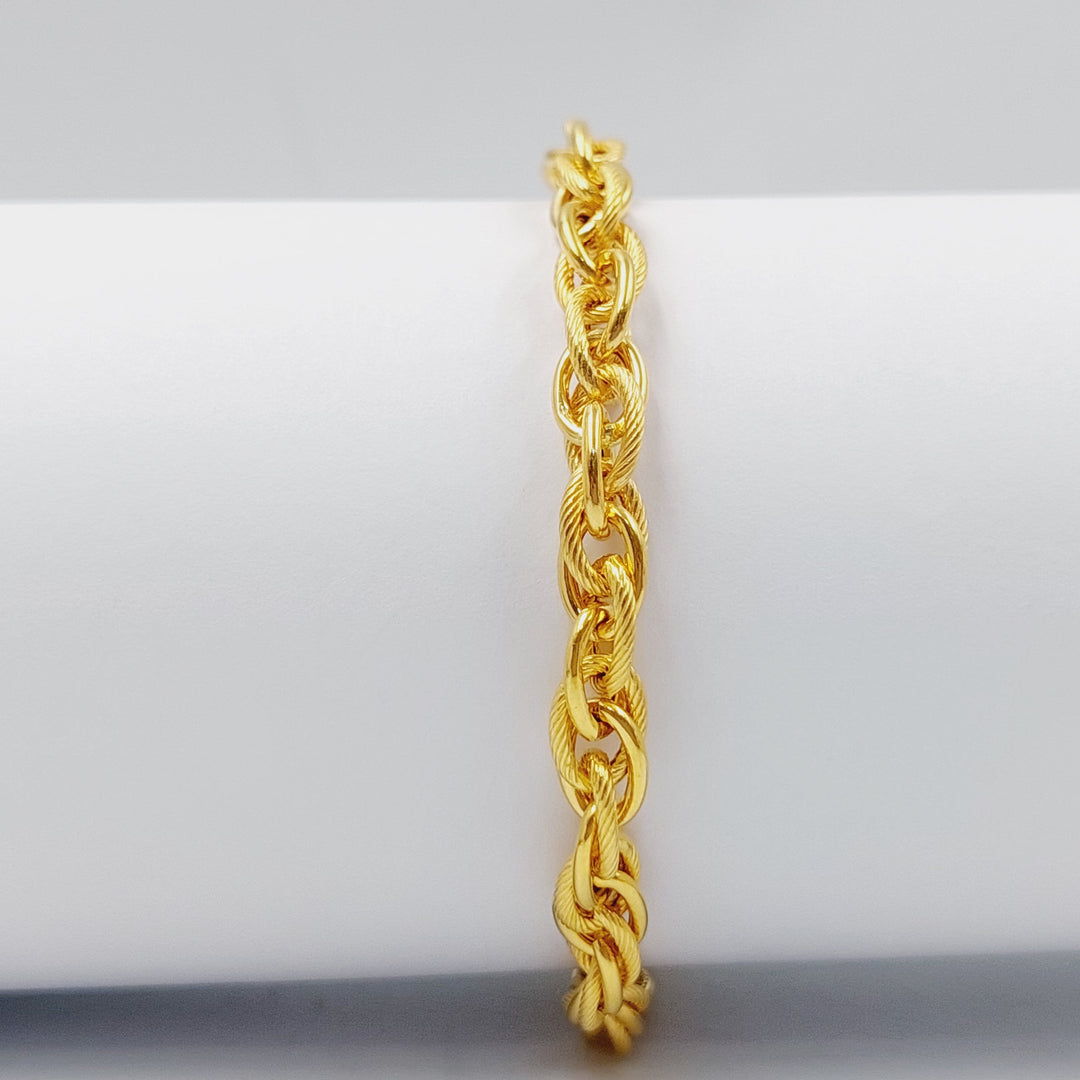 21K Gold Rope Bracelet by Saeed Jewelry - Image 1