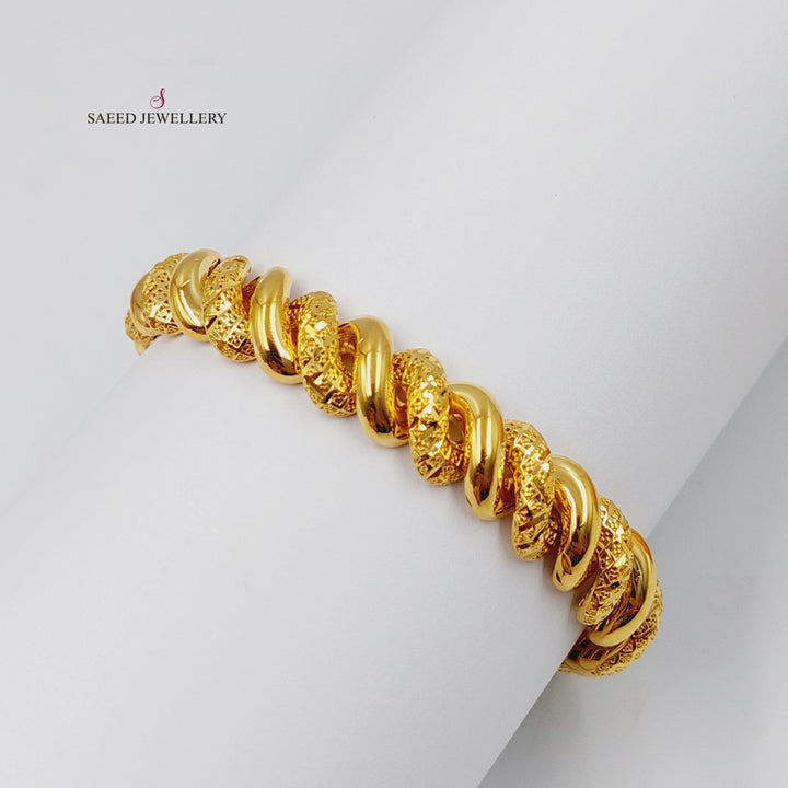 21K Gold Rope Bracelet by Saeed Jewelry - Image 6