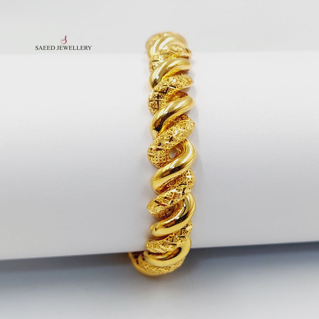 21K Gold Rope Bracelet by Saeed Jewelry - Image 1