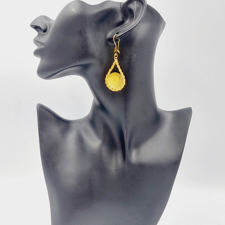 21K Gold Rope Earrings by Saeed Jewelry - Image 3