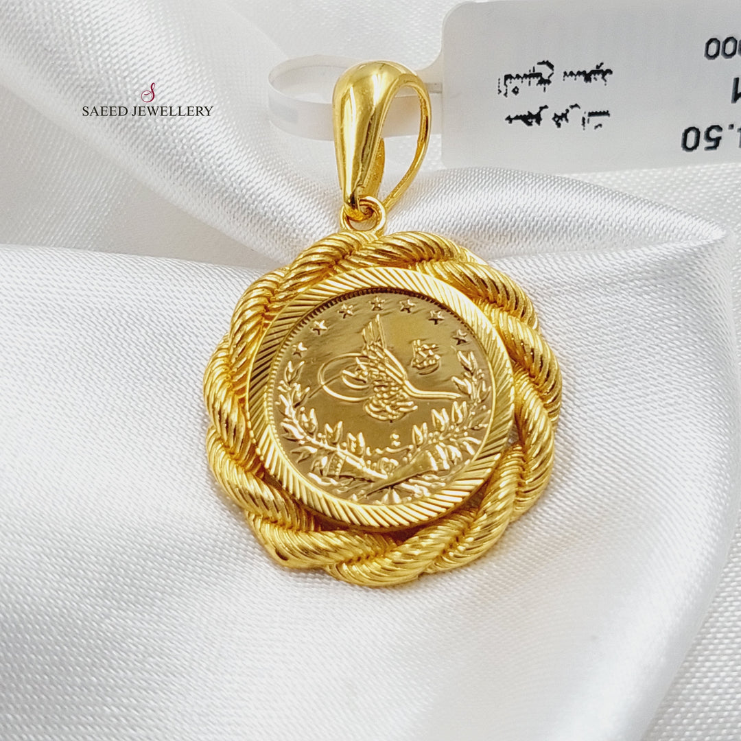 Rope Rashadi Pendant  Made Of 21K Yellow Gold by Saeed Jewelry-29856