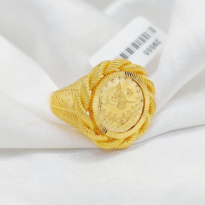 21K Gold Rope Rashadi Ring by Saeed Jewelry - Image 3