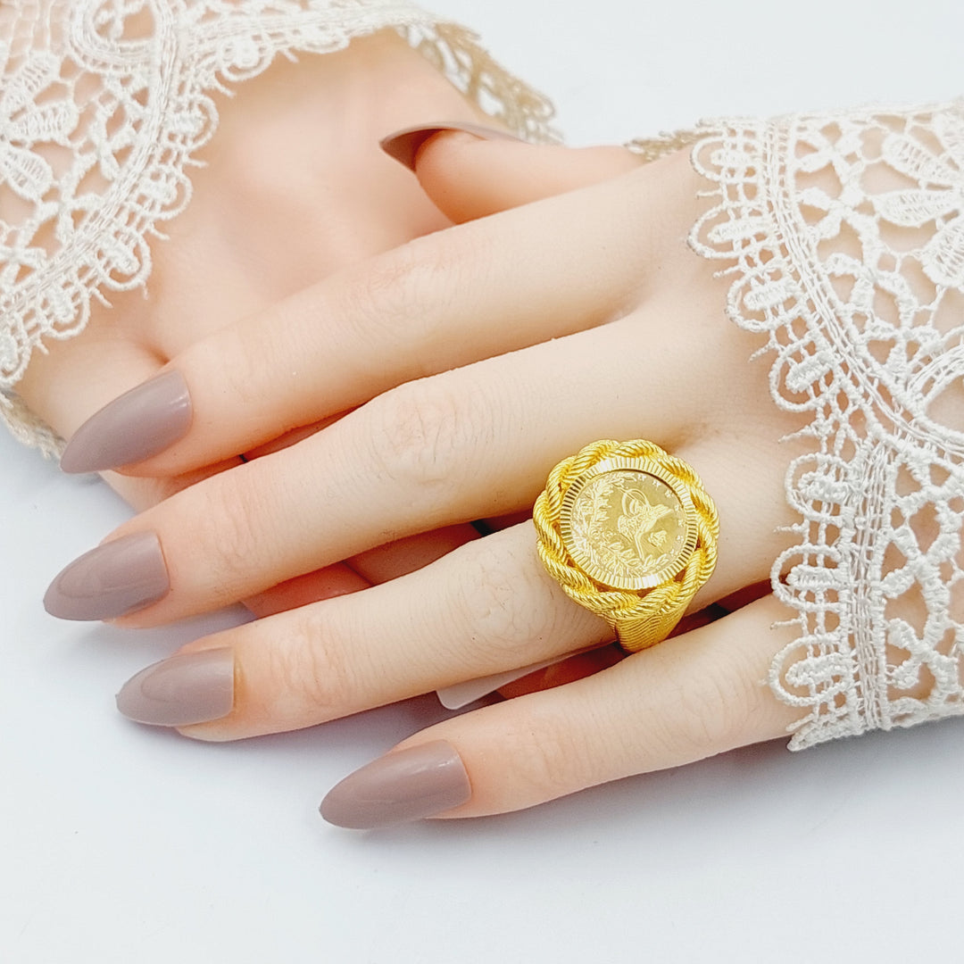Rope Rashadi Ring  Made Of 21K Yellow Gold by Saeed Jewelry-29555