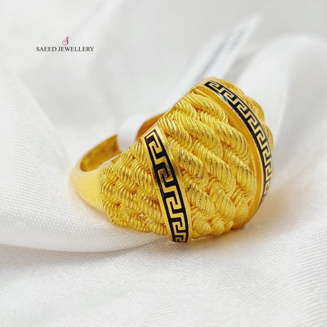 21K Gold Rope Virna Ring by Saeed Jewelry - Image 3