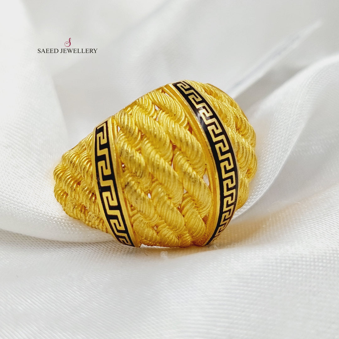 21K Gold Rope Virna Ring by Saeed Jewelry - Image 4