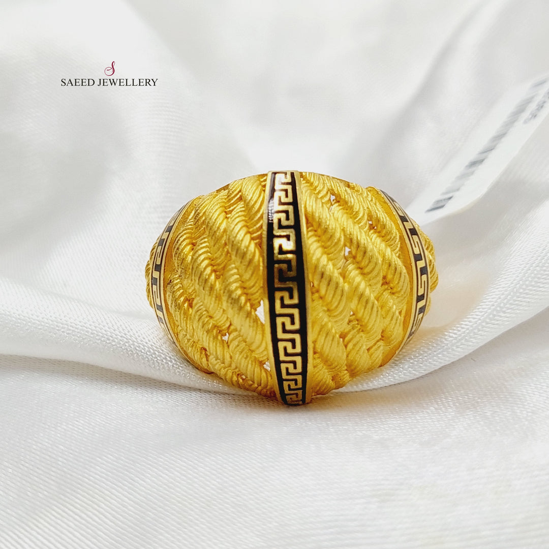 Rope Virna Ring  Made Of 21K Yellow Gold by Saeed Jewelry-29365