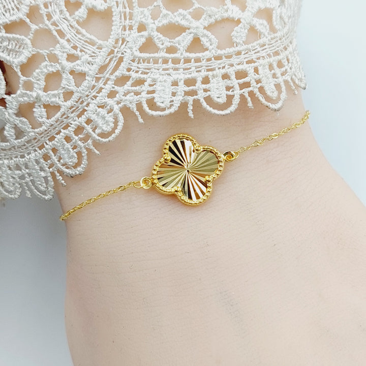 18K Gold Clover Bracelet by Saeed Jewelry - Image 5