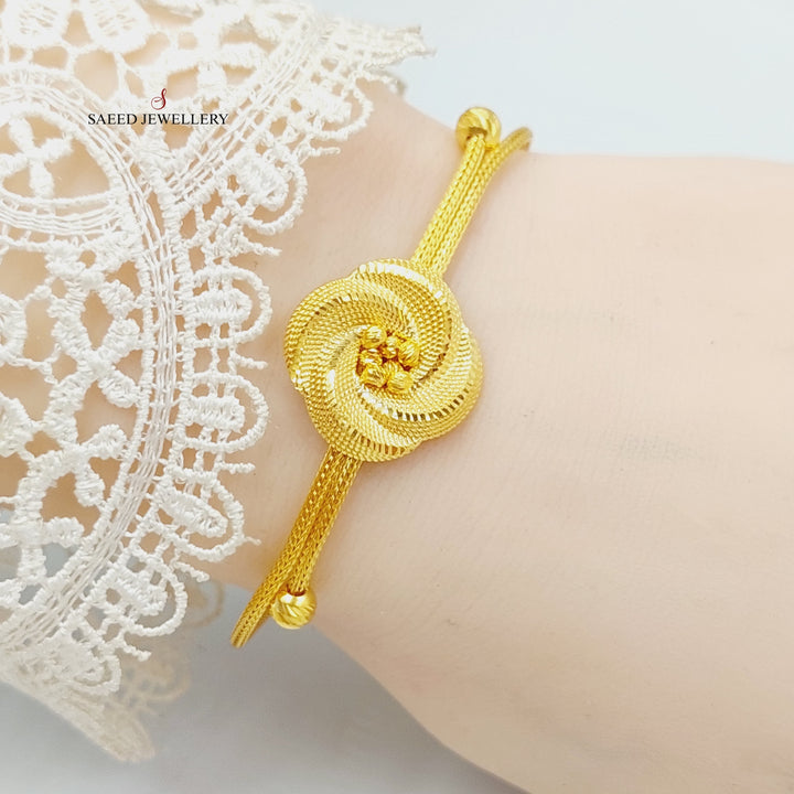 21K Gold Rose Bracelet by Saeed Jewelry - Image 2