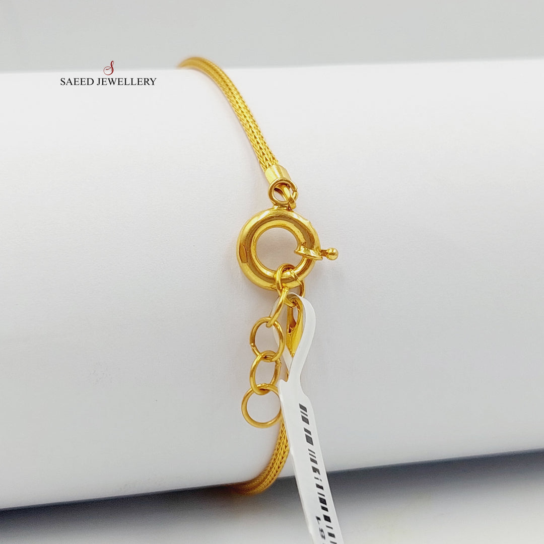 21K Gold Rose Bracelet by Saeed Jewelry - Image 3