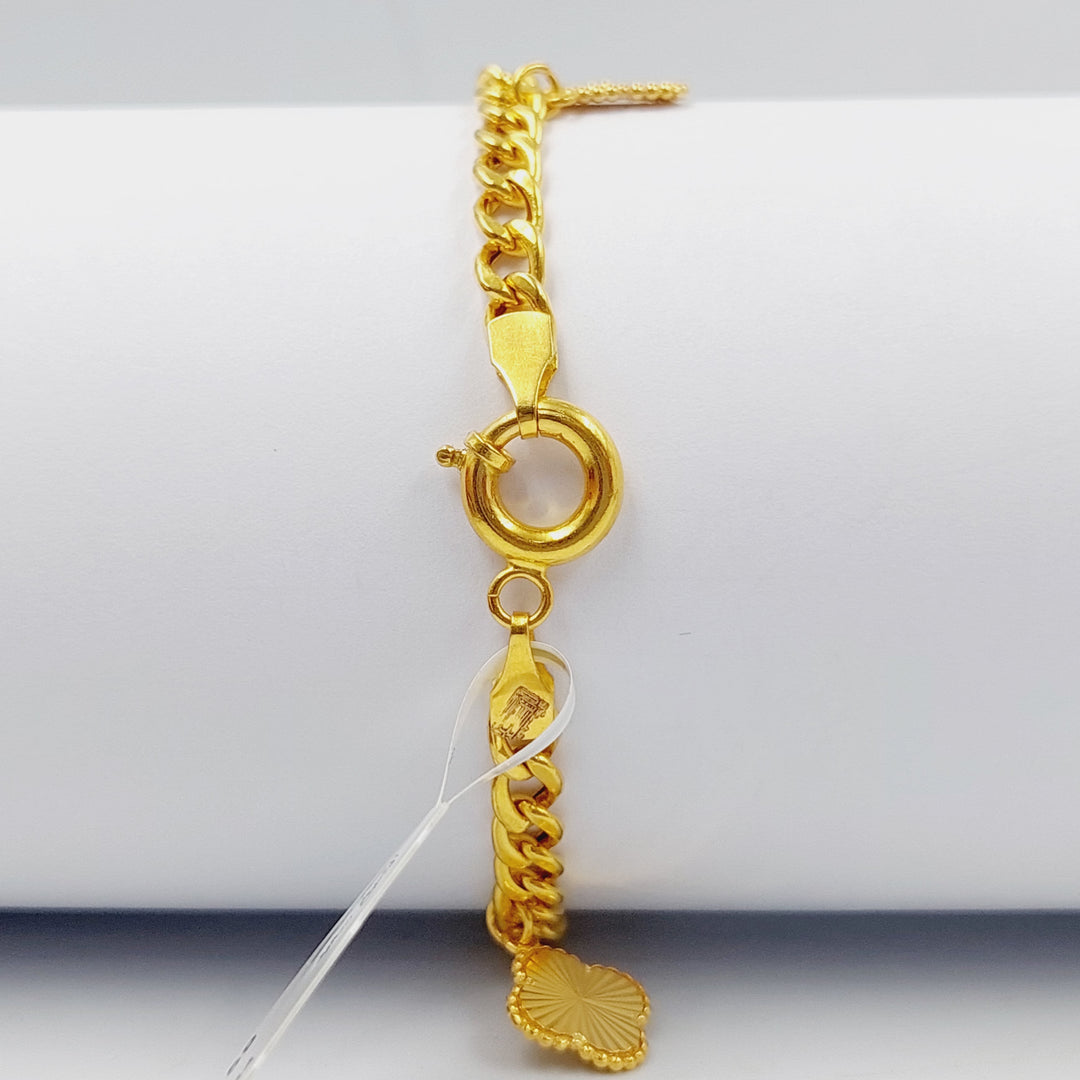 21K Gold Clover Joy Bracelet by Saeed Jewelry - Image 3