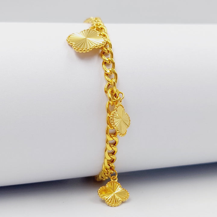 21K Gold Clover Joy Bracelet by Saeed Jewelry - Image 4