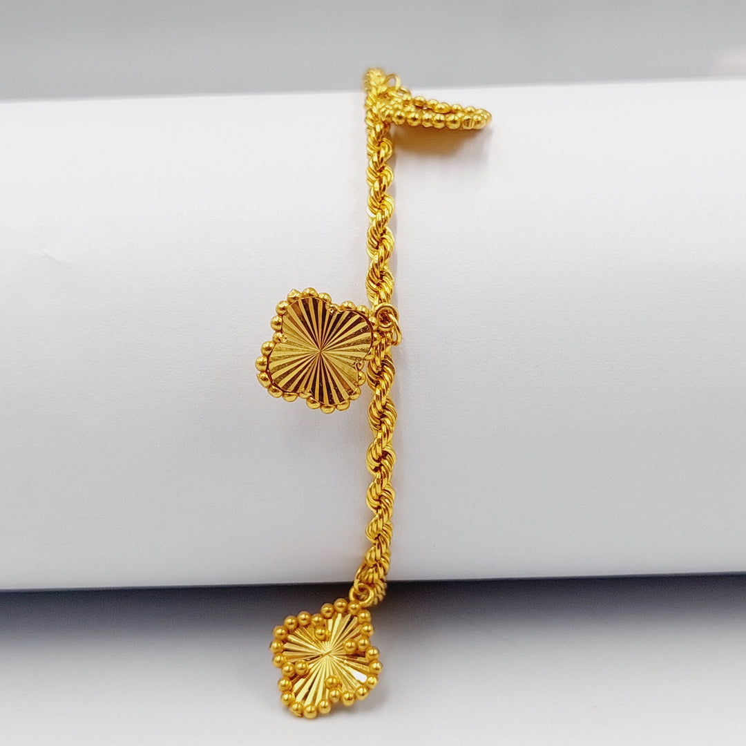 21K Gold Clover Joy Bracelet by Saeed Jewelry - Image 6