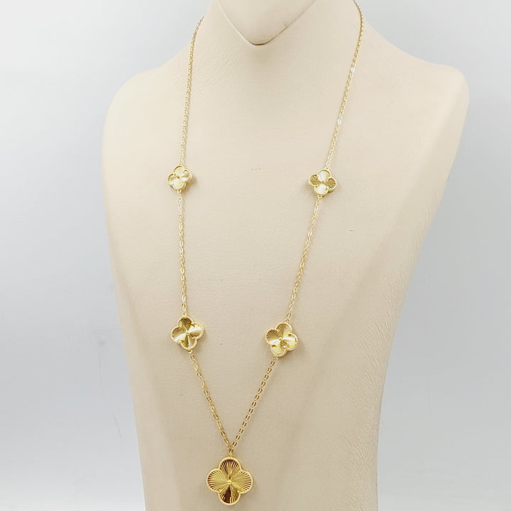 18K Gold Clover Necklace by Saeed Jewelry - Image 9