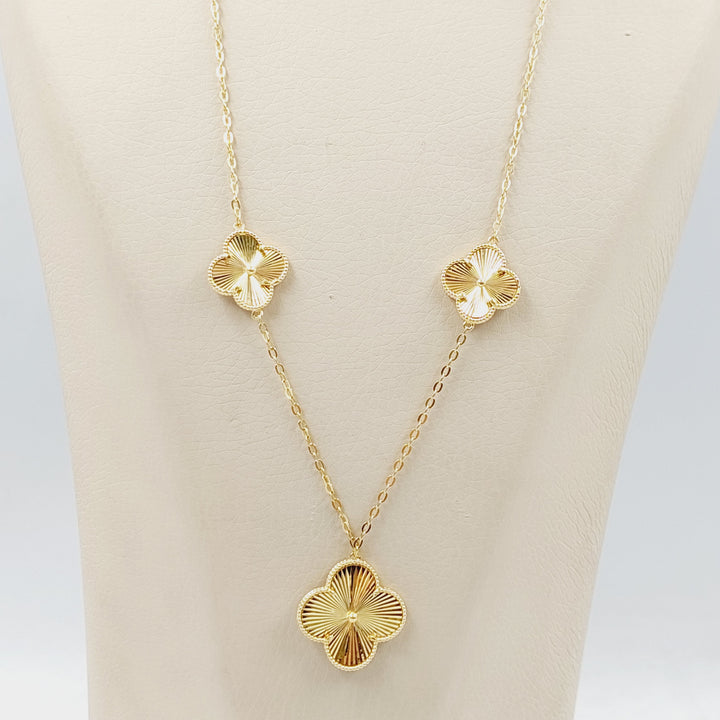 18K Gold Clover Necklace by Saeed Jewelry - Image 13