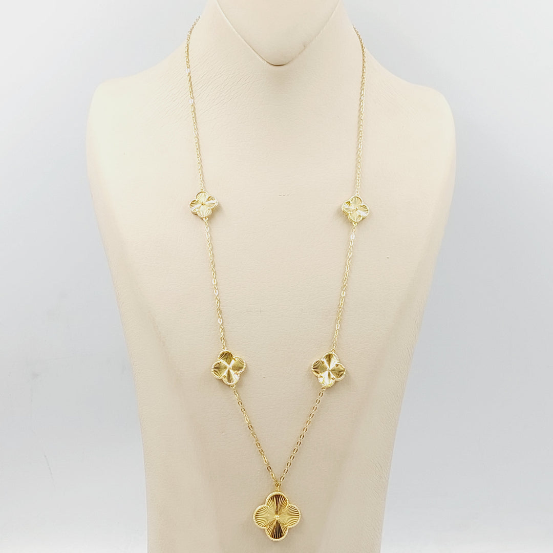 18K Gold Clover Necklace by Saeed Jewelry - Image 6