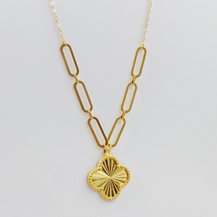 18K Gold Clover Necklace by Saeed Jewelry - Image 2