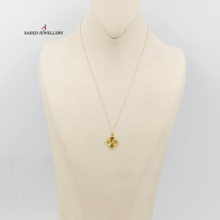 18K Gold Clover Necklace by Saeed Jewelry - Image 6