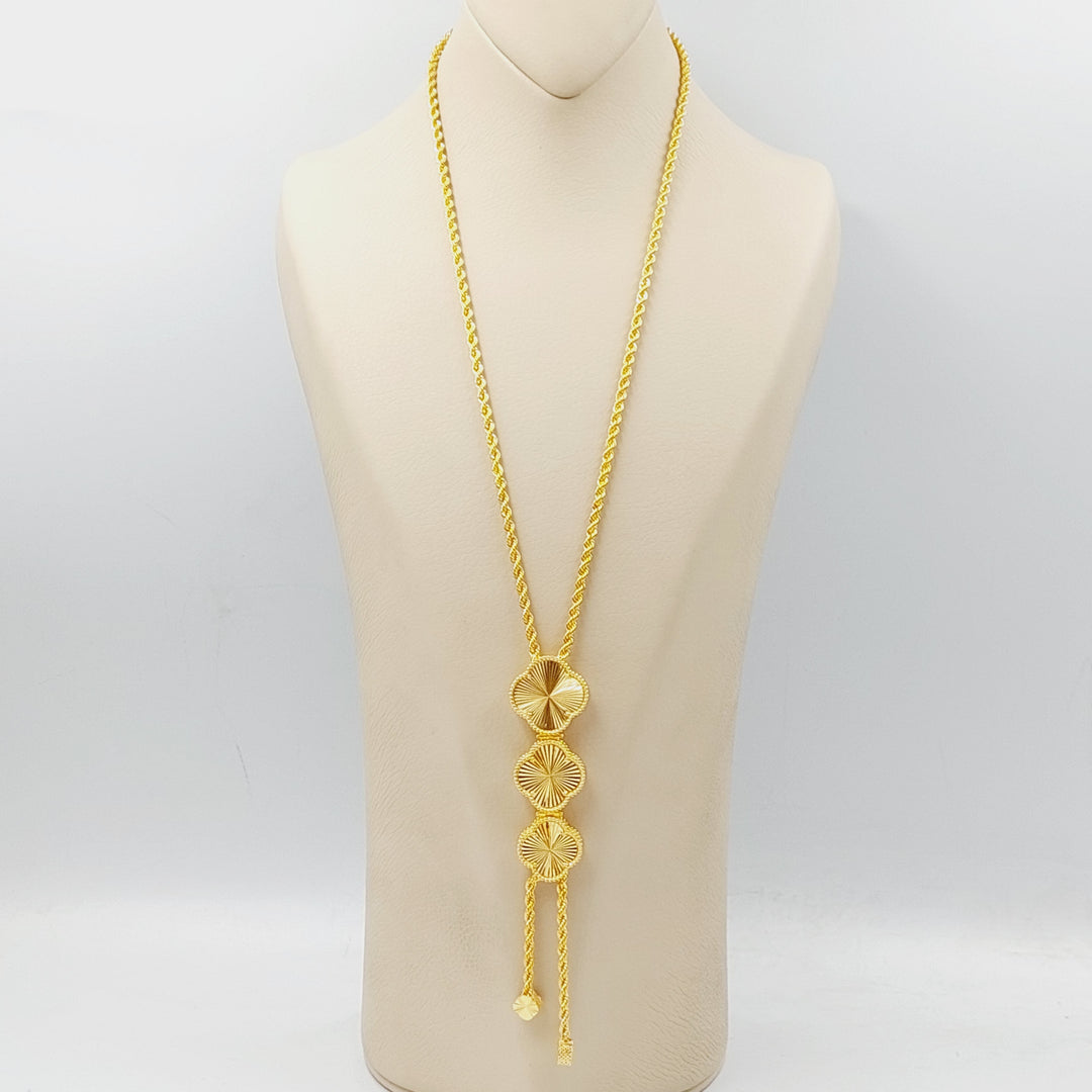 21K Gold Clover Necklace by Saeed Jewelry - Image 1