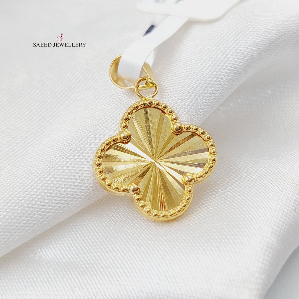 18K Gold Clover Pendant by Saeed Jewelry - Image 1