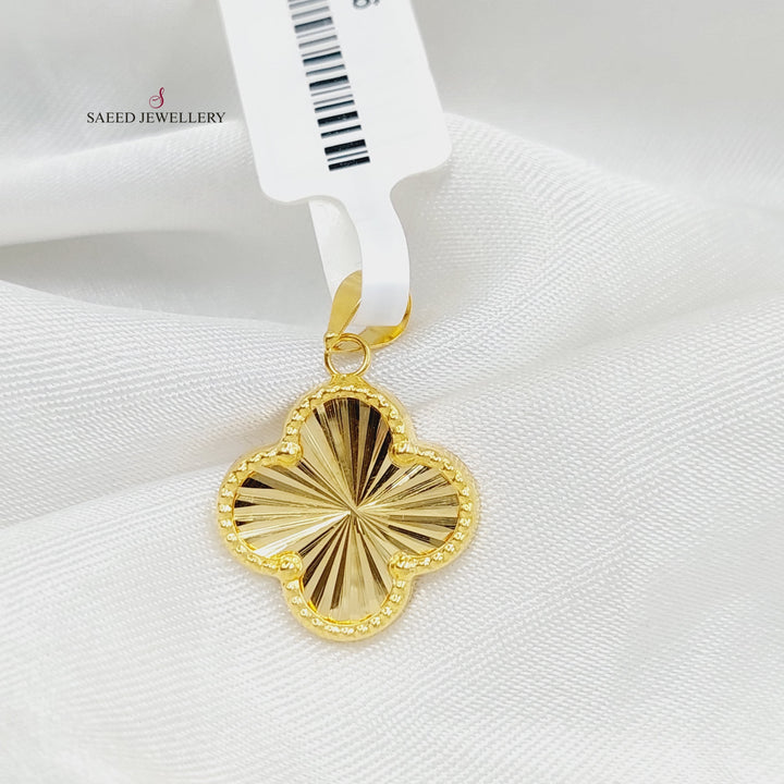 18K Gold Clover Pendant by Saeed Jewelry - Image 1