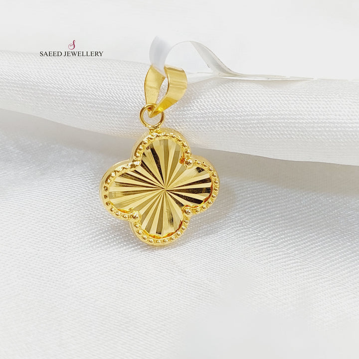 18K Gold Clover Pendant by Saeed Jewelry - Image 1