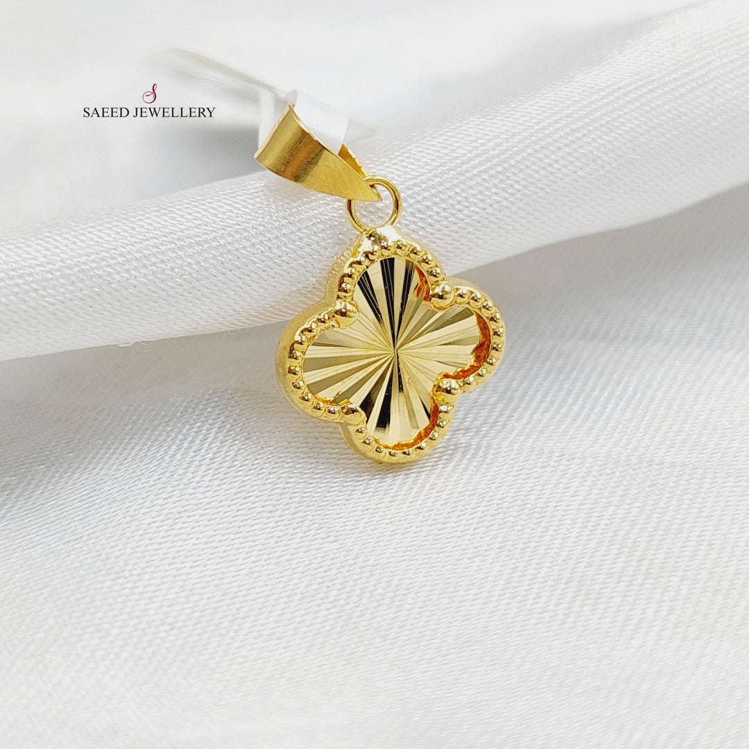 18K Gold Clover Pendant by Saeed Jewelry - Image 1