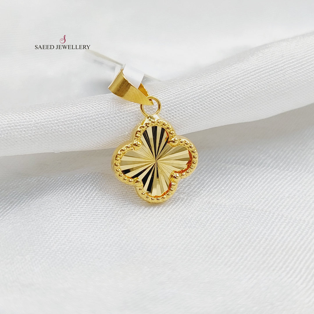 18K Gold Clover Pendant by Saeed Jewelry - Image 1