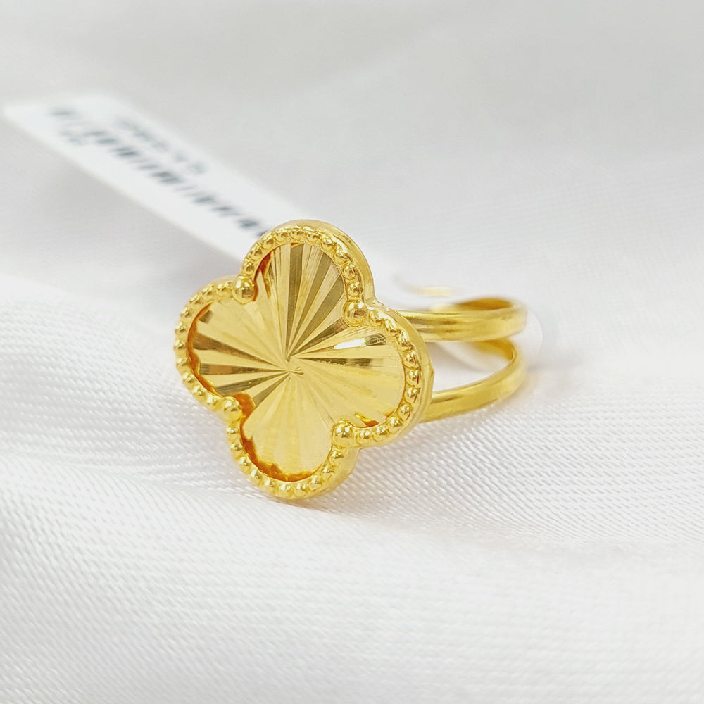 18K Gold Clover Ring by Saeed Jewelry - Image 2