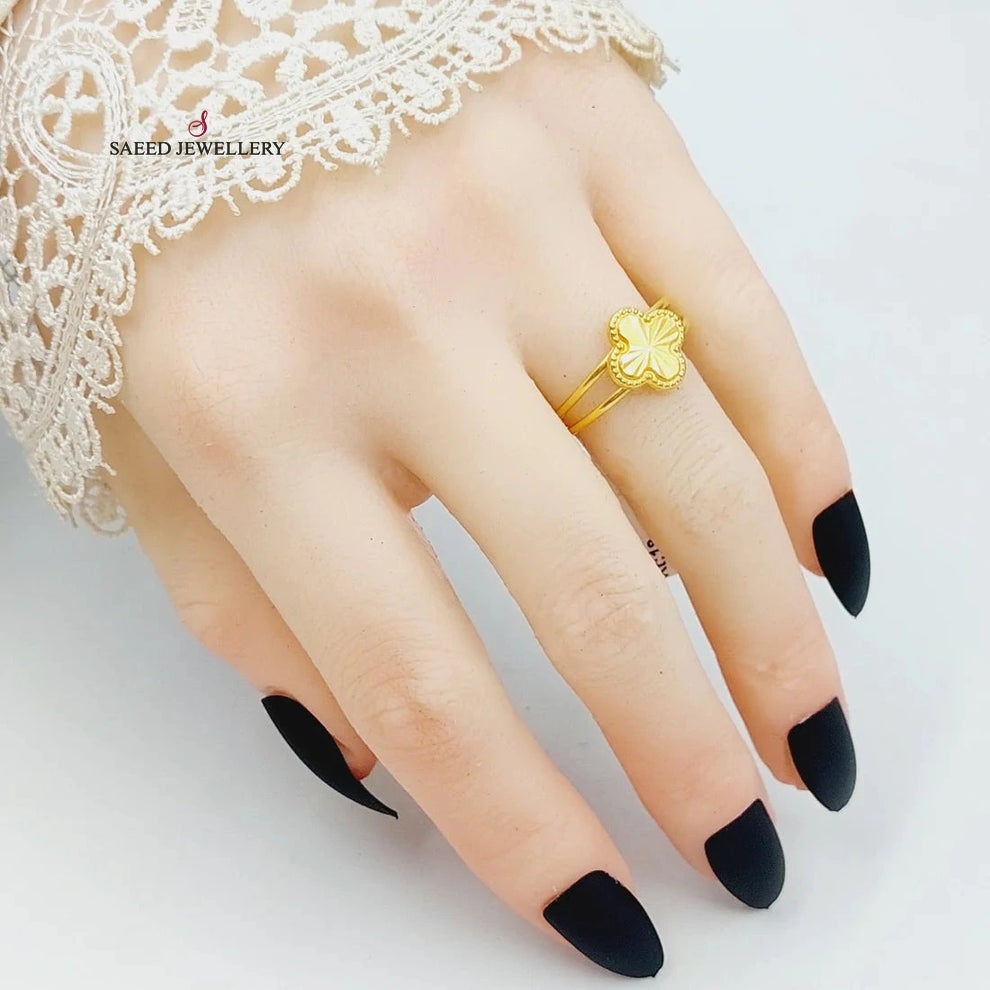 18K Gold Clover Ring by Saeed Jewelry - Image 2