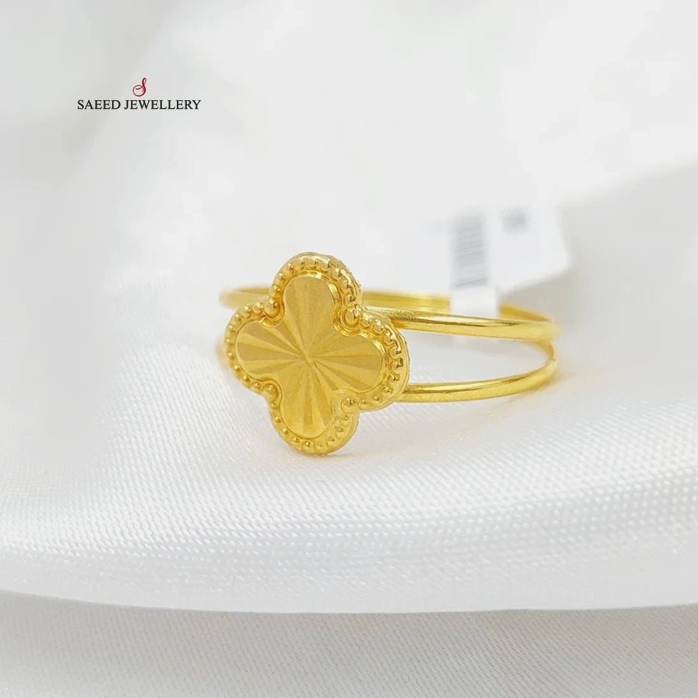 18K Gold Clover Ring by Saeed Jewelry - Image 3