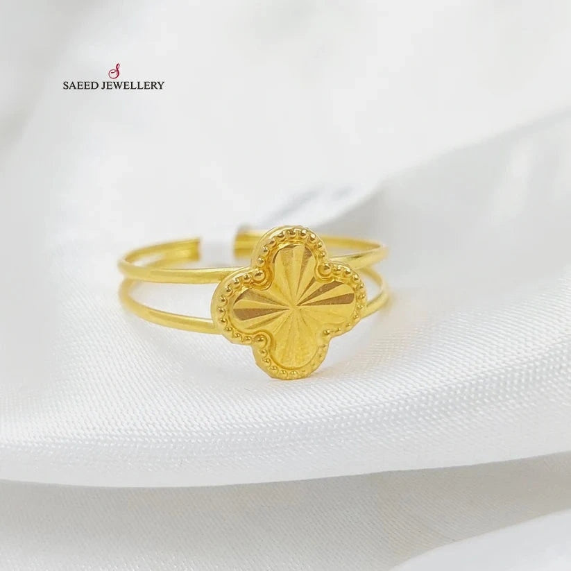 18K Gold Clover Ring by Saeed Jewelry - Image 1