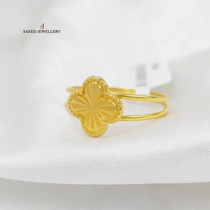 18K Gold Clover Ring by Saeed Jewelry - Image 3