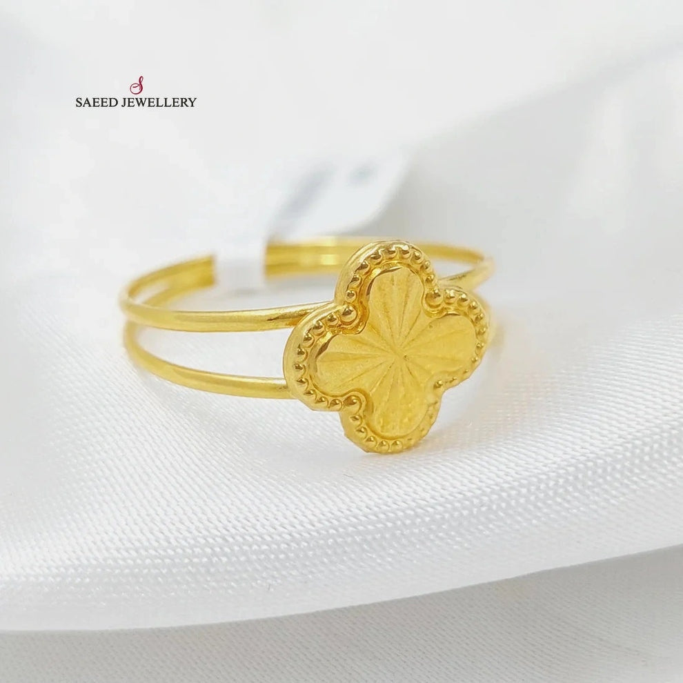 18K Gold Clover Ring by Saeed Jewelry - Image 5