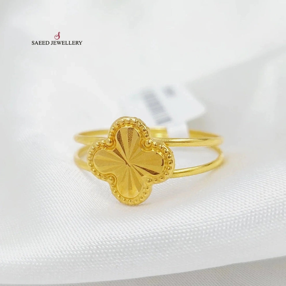 18K Gold Clover Ring by Saeed Jewelry - Image 4