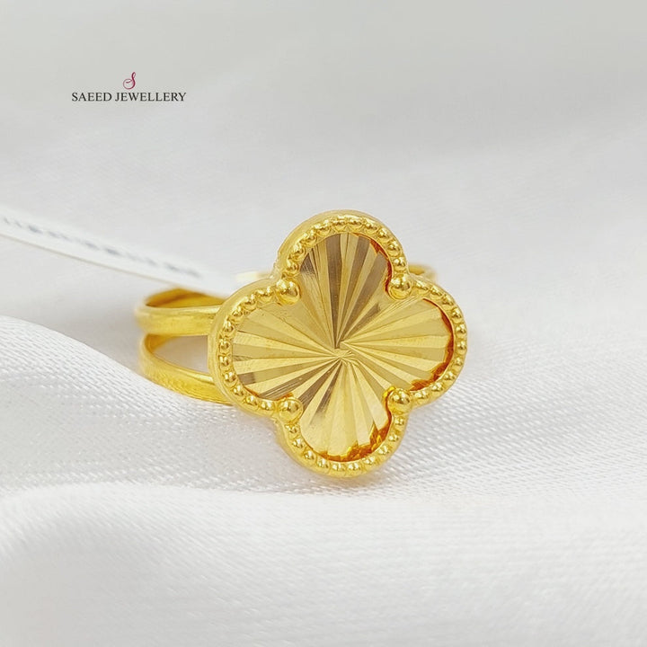 18K Gold Clover Ring by Saeed Jewelry - Image 1