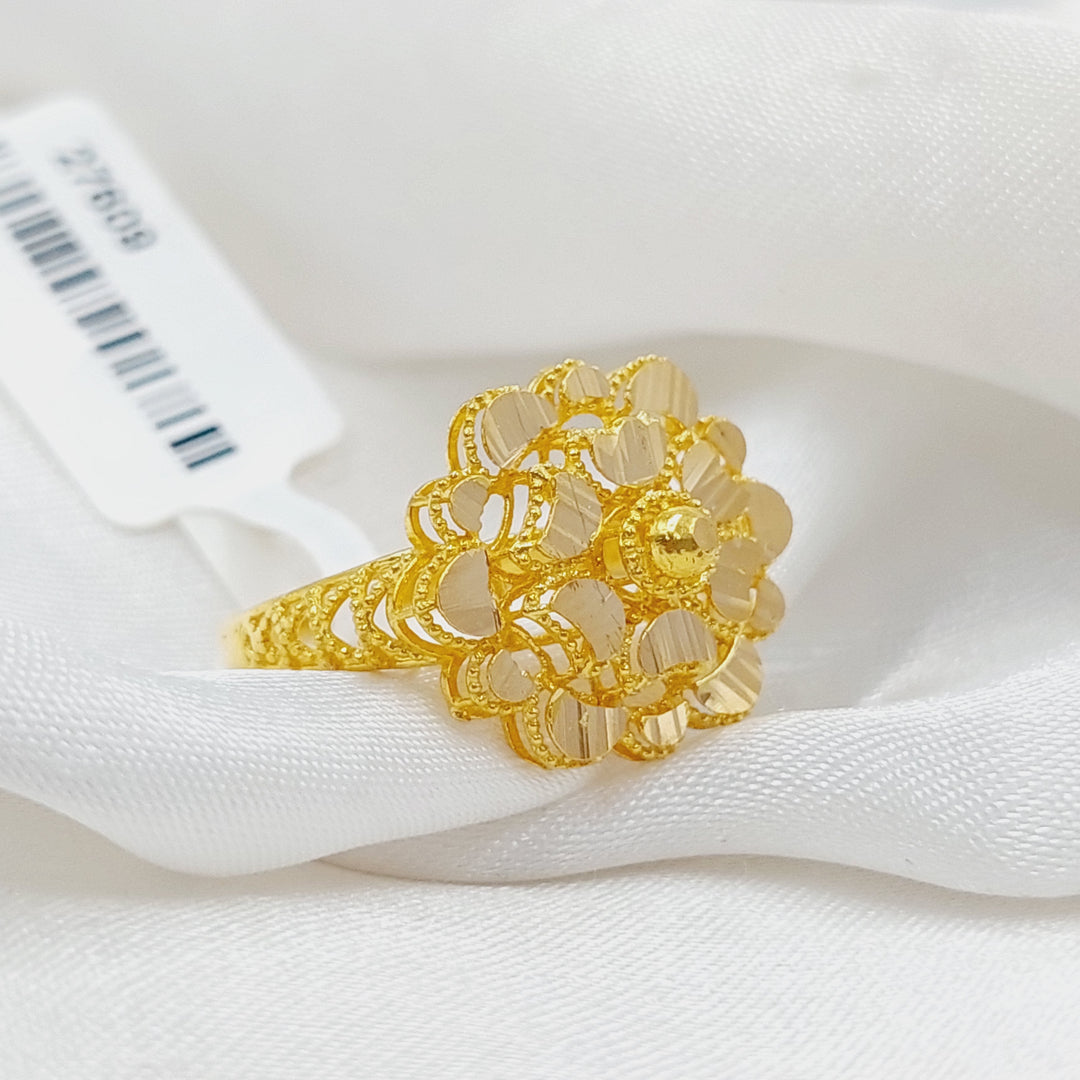 21K Gold Rose Ring by Saeed Jewelry - Image 2