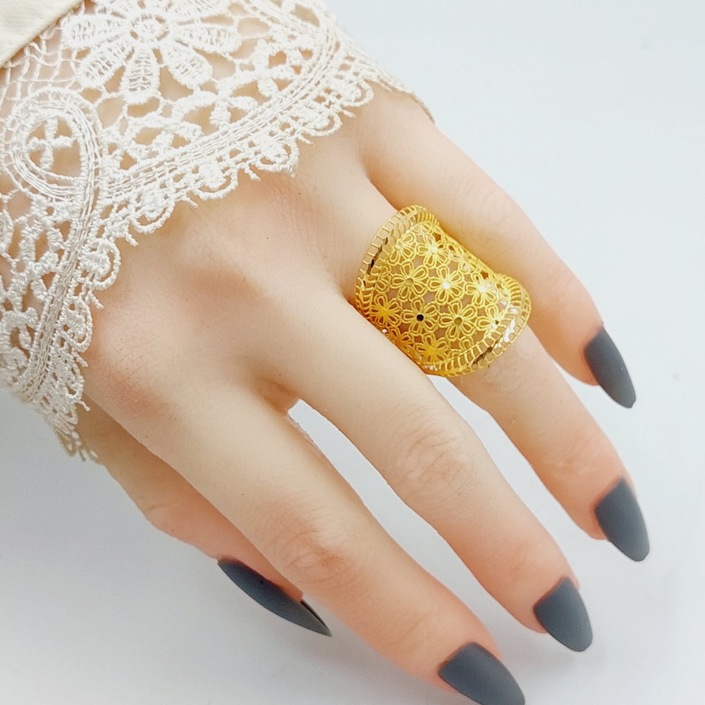 21K Gold Rose Ring by Saeed Jewelry - Image 2