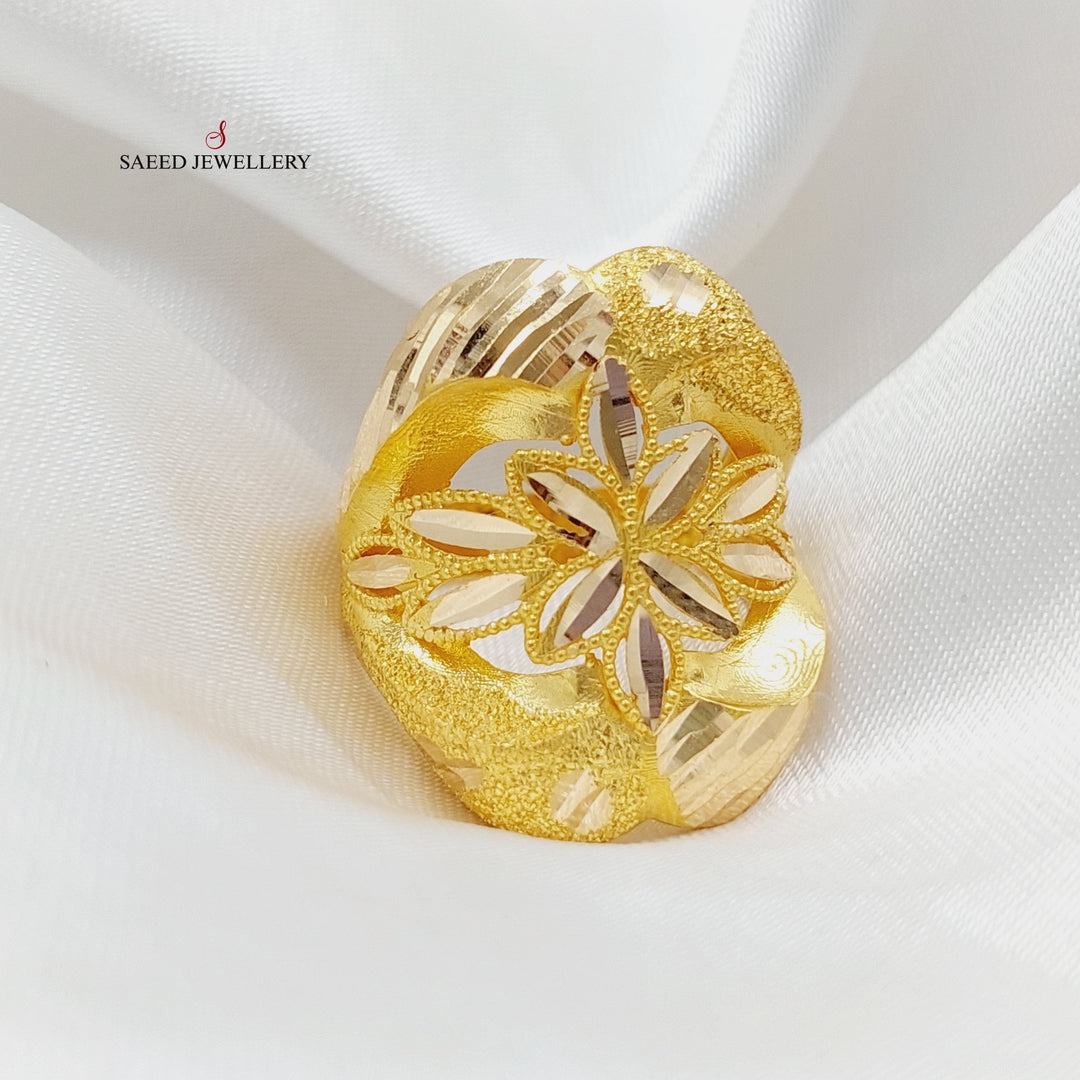 21K Gold Rose Ring by Saeed Jewelry - Image 3