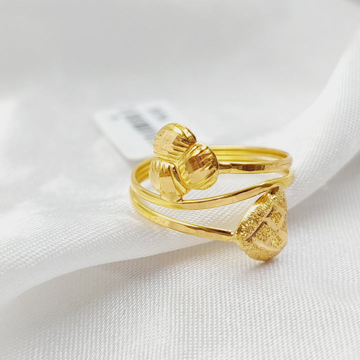 21K Gold Rose Ring by Saeed Jewelry - Image 1