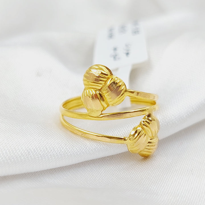 21K Gold Rose Ring by Saeed Jewelry - Image 2