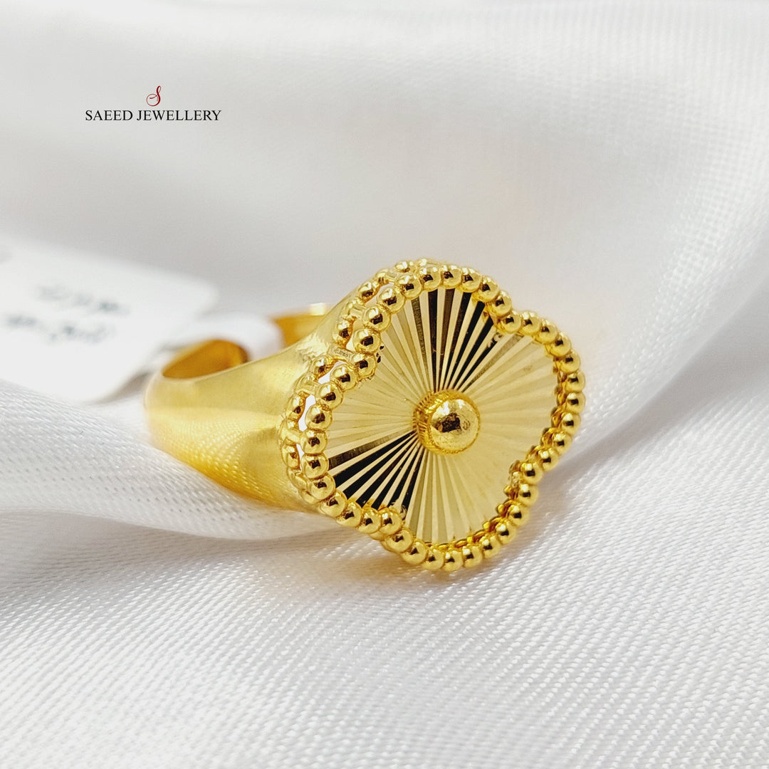 21K Gold Clover Ring by Saeed Jewelry - Image 2