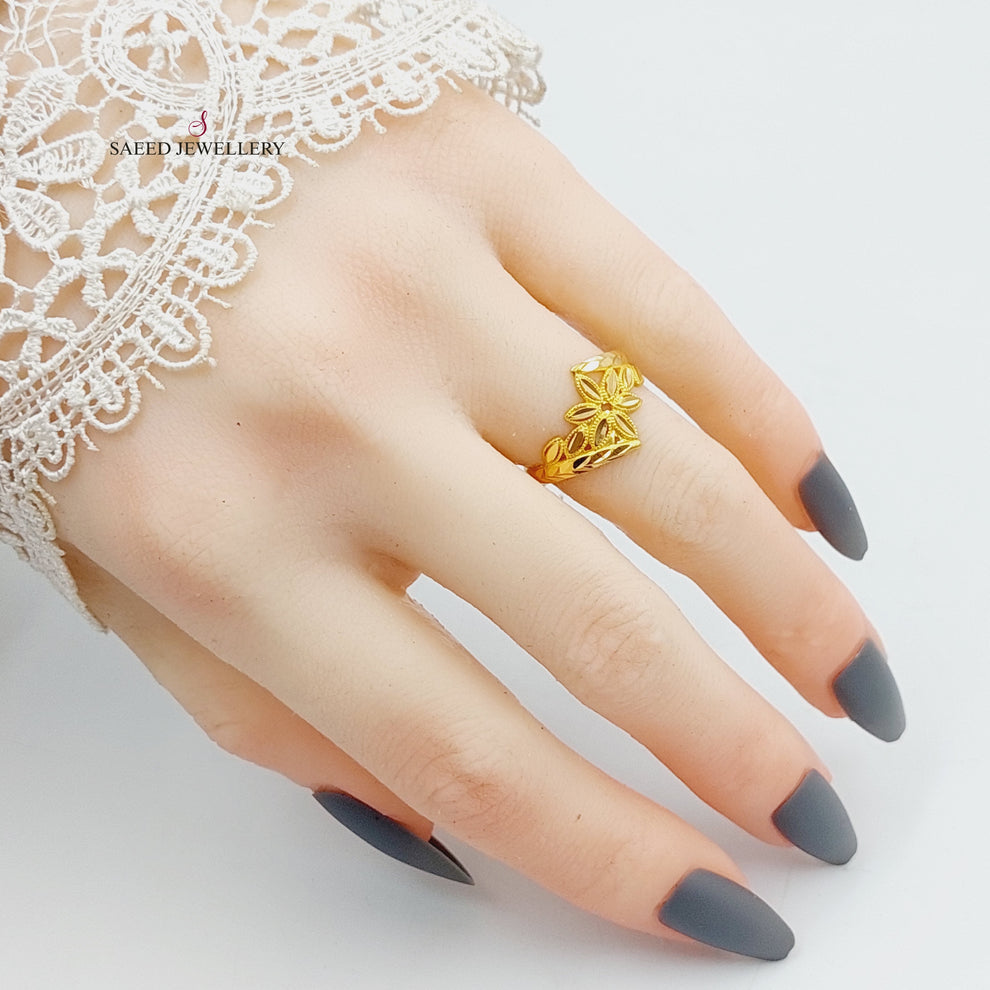 21K Gold Clover Ring by Saeed Jewelry - Image 2